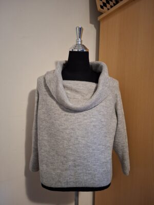 H&M Gebreide Trui met Col (Grijs - Maat XS)