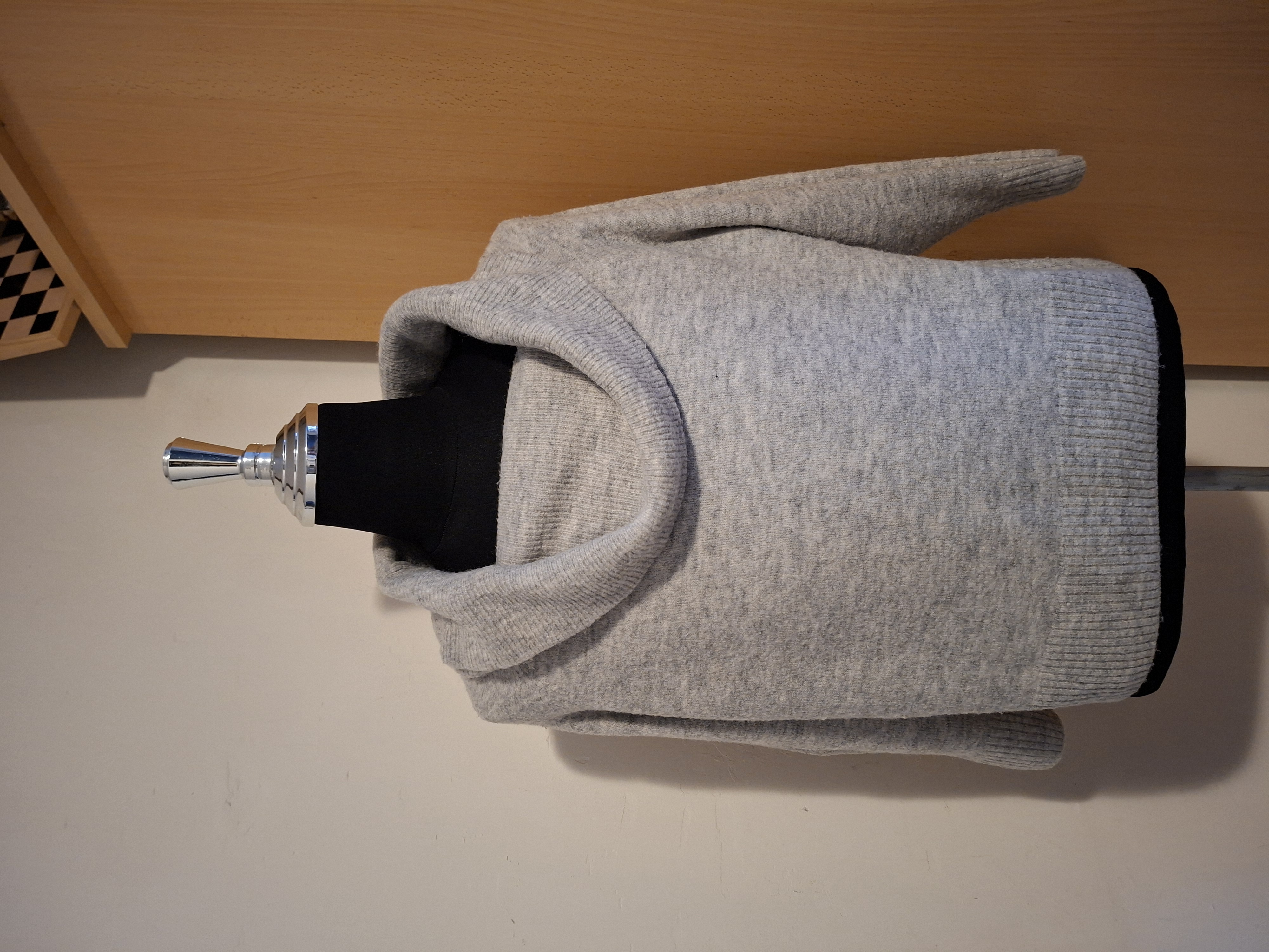 H&M Gebreide Trui met Col (Grijs - Maat XS)