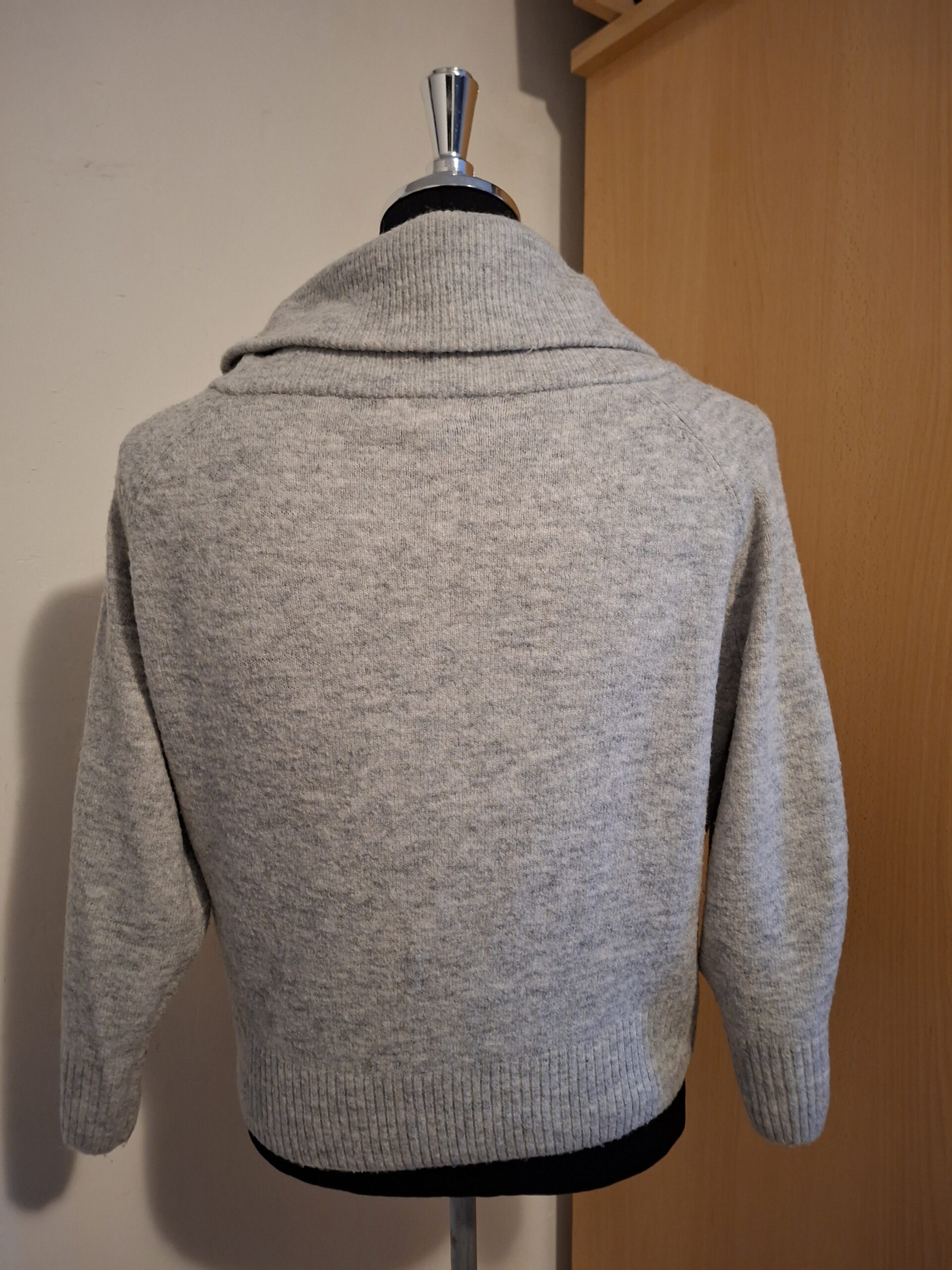 H&M Gebreide Trui met Col (Grijs - Maat XS) - Afbeelding 3