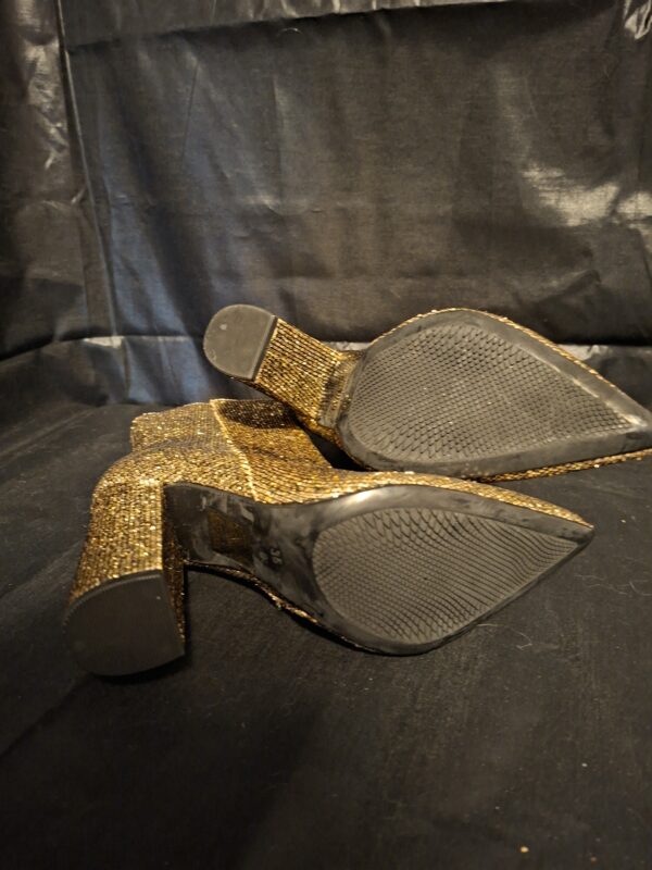 Sprankelende Goudkleurige Enkellaarsjes met Glitter / Pailletten (Maat 36)