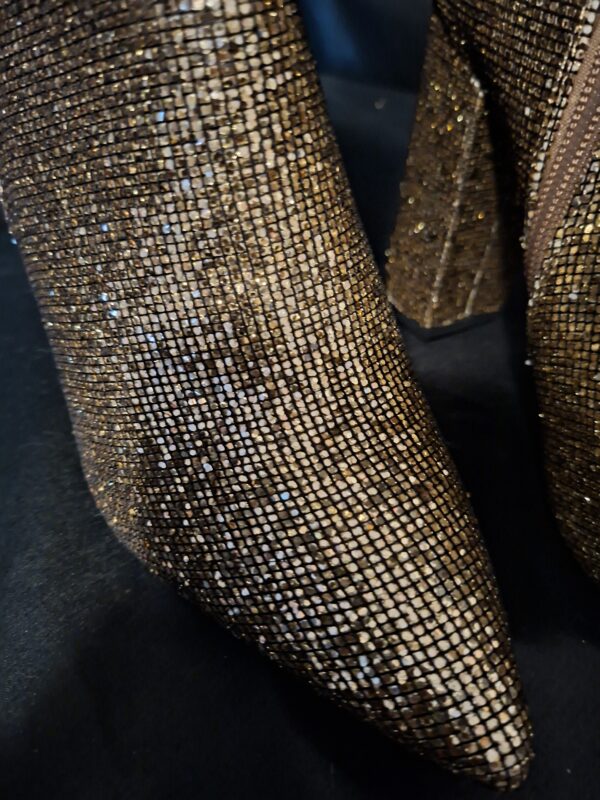 Sprankelende Goudkleurige Enkellaarsjes met Glitter / Pailletten (Maat 36)