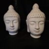 20251202_162955_001 Boeddha Hoofd Decoratie Wit Keramiek 15cm Set van 2