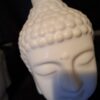 Boeddha Hoofd Decoratie Wit Keramiek 15cm Set van 2