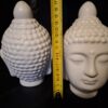 Boeddha Hoofd Decoratie Wit Keramiek 15cm Set van 2