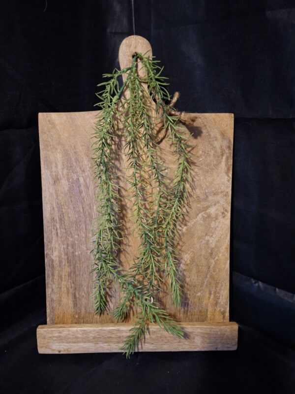 Decoratieve Houten Broodplank / Display met Standaard & Kunstplant (ca. 34 cm)