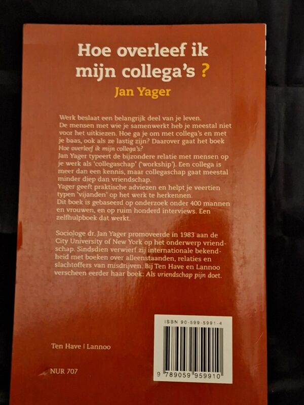 Jan Yager Hoe Overleef Ik Mijn Collega's Ten Have Lannoo Werkboek