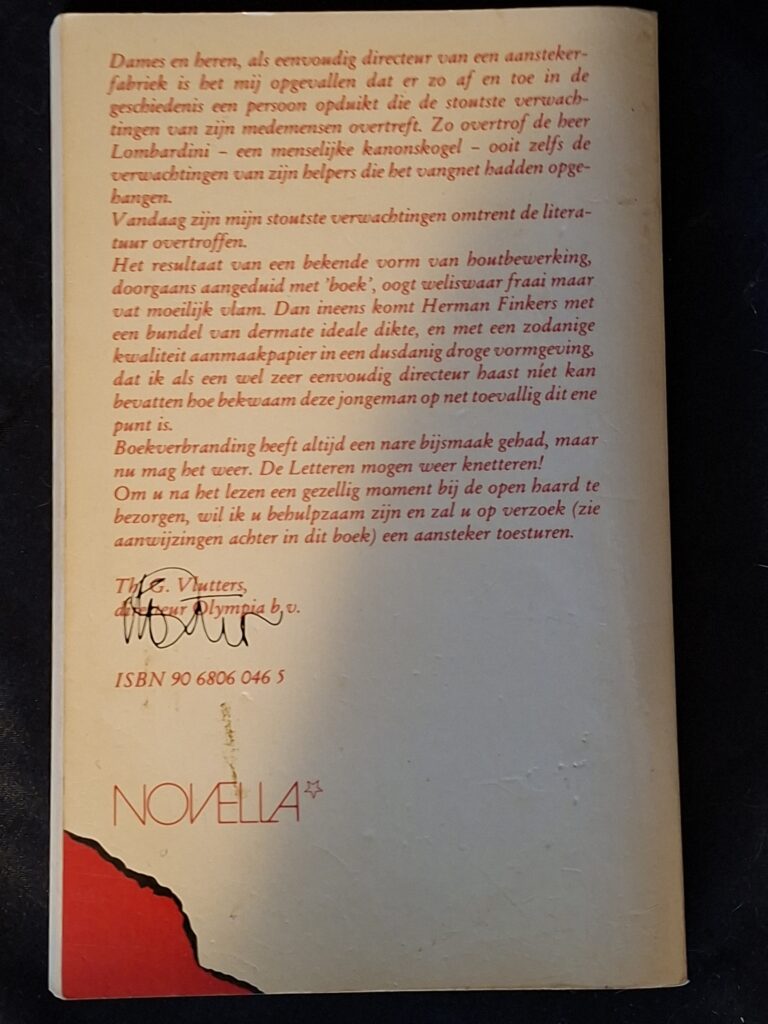 Herman Finkers Verhalen voor in het Haardvuur Novella 1987 Cabaret