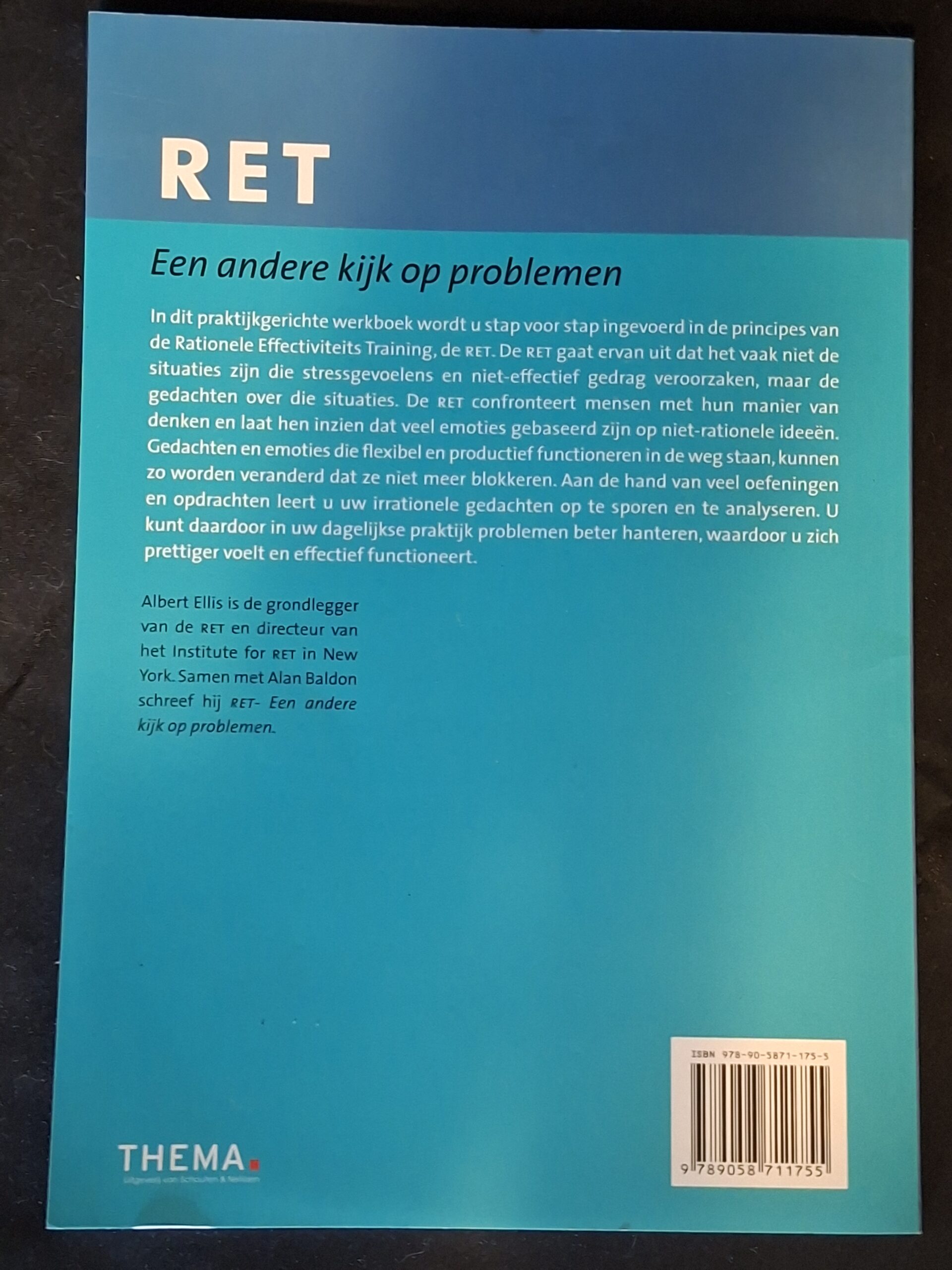 Albert Ellis Alan Baldon RET Een Andere Kijk op Problemen Thema Werkboek - Afbeelding 3