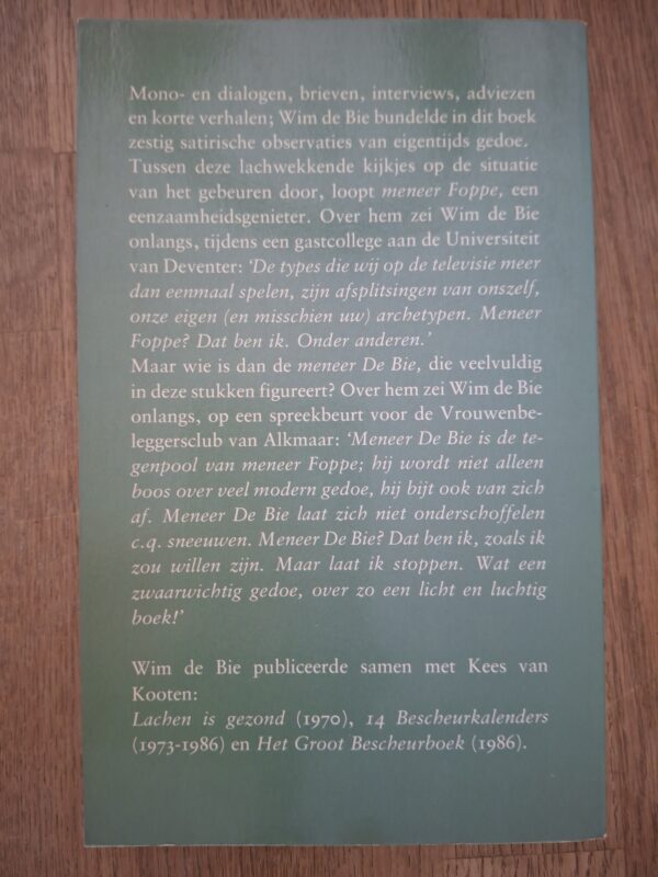 Wim de Bie Meneer Foppe en het Gedoe Satirische Observaties Humor