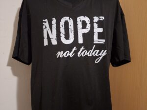 Zwart T-Shirt Nope Not Today Statement Shein Curve Maat 2XL