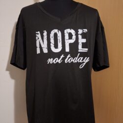 Zwart T-Shirt Nope Not Today Statement Shein Curve Maat 2XL