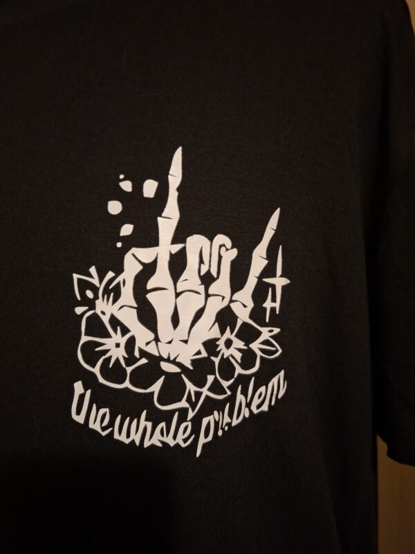 Zwart T-Shirt Don't Be Part Of Problem Be Whole Problem Schedel Maat 3XL