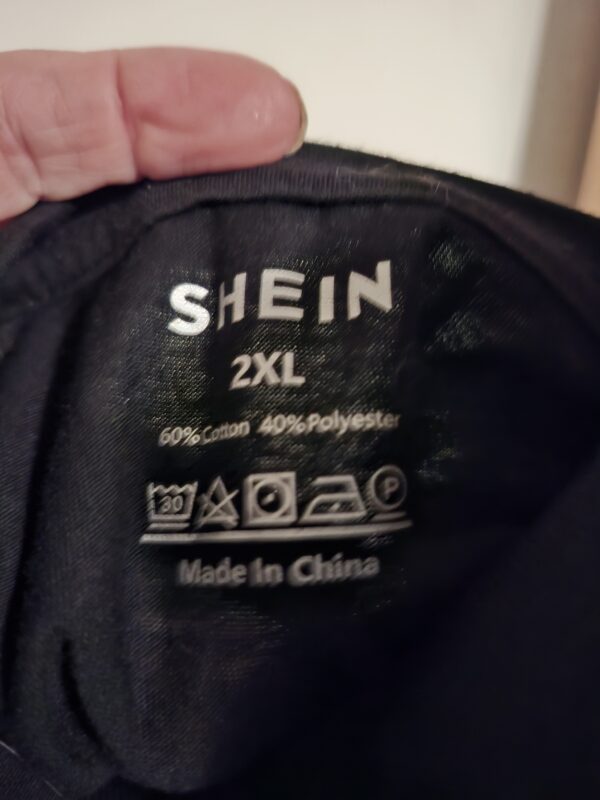 20251209_201524 Zwart T-Shirt Be Real Not Perfect Statement Shein Maat 2XL