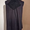 20251209_201642 Zwarte Mouwloze Top met Kant Halslijn Elegant No Label Maat L