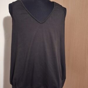 Zwarte Mouwloze Top V-Hals Shein Curve Basis Maat 2XL