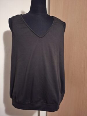 Zwarte Mouwloze Top V-Hals Shein Curve Basis Maat 2XL