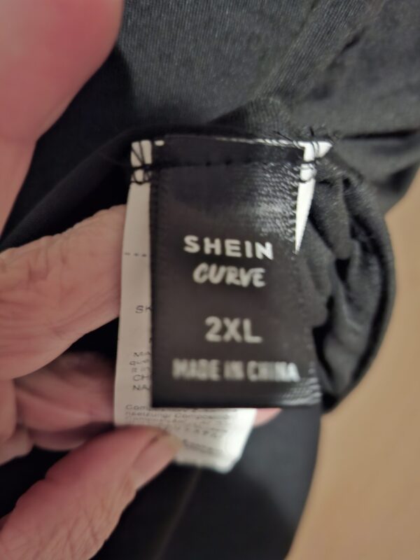 Zwarte Mouwloze Top V-Hals Shein Curve Basis Maat 2XL