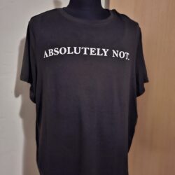Zwart T-Shirt Absolutely Not Print Shein Curve Maat 2XL