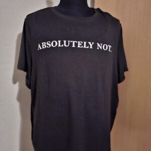 Zwart T-Shirt Absolutely Not Print Shein Curve Maat 2XL