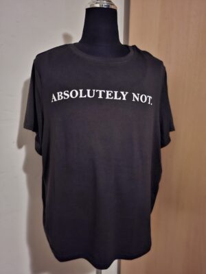 Zwart T-Shirt Absolutely Not Print Shein Curve Maat 2XL