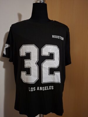 Zwart Sport T-Shirt Houston Los Angeles 32 Ster Maat 2XL