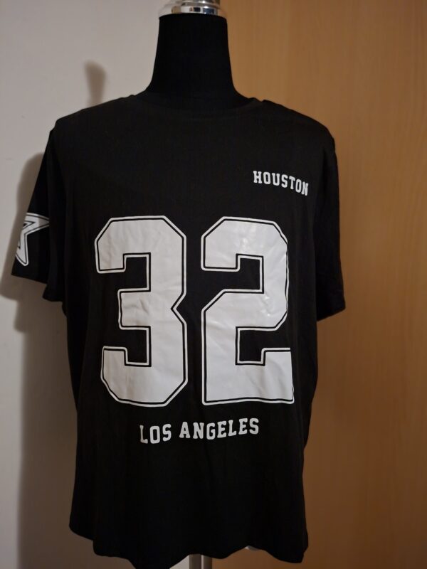 Zwart Sport T-Shirt Houston Los Angeles 32 Ster Maat 2XL