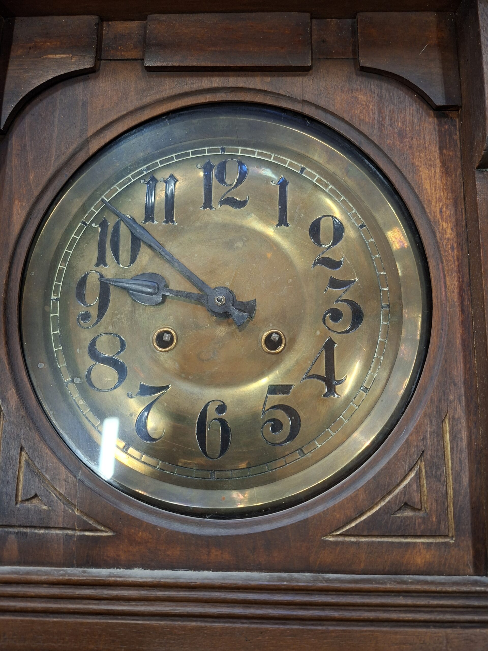 Antieke Wandklok Slinger Mechanisch Uurwerk Werkt Naar Behoren - Afbeelding 5