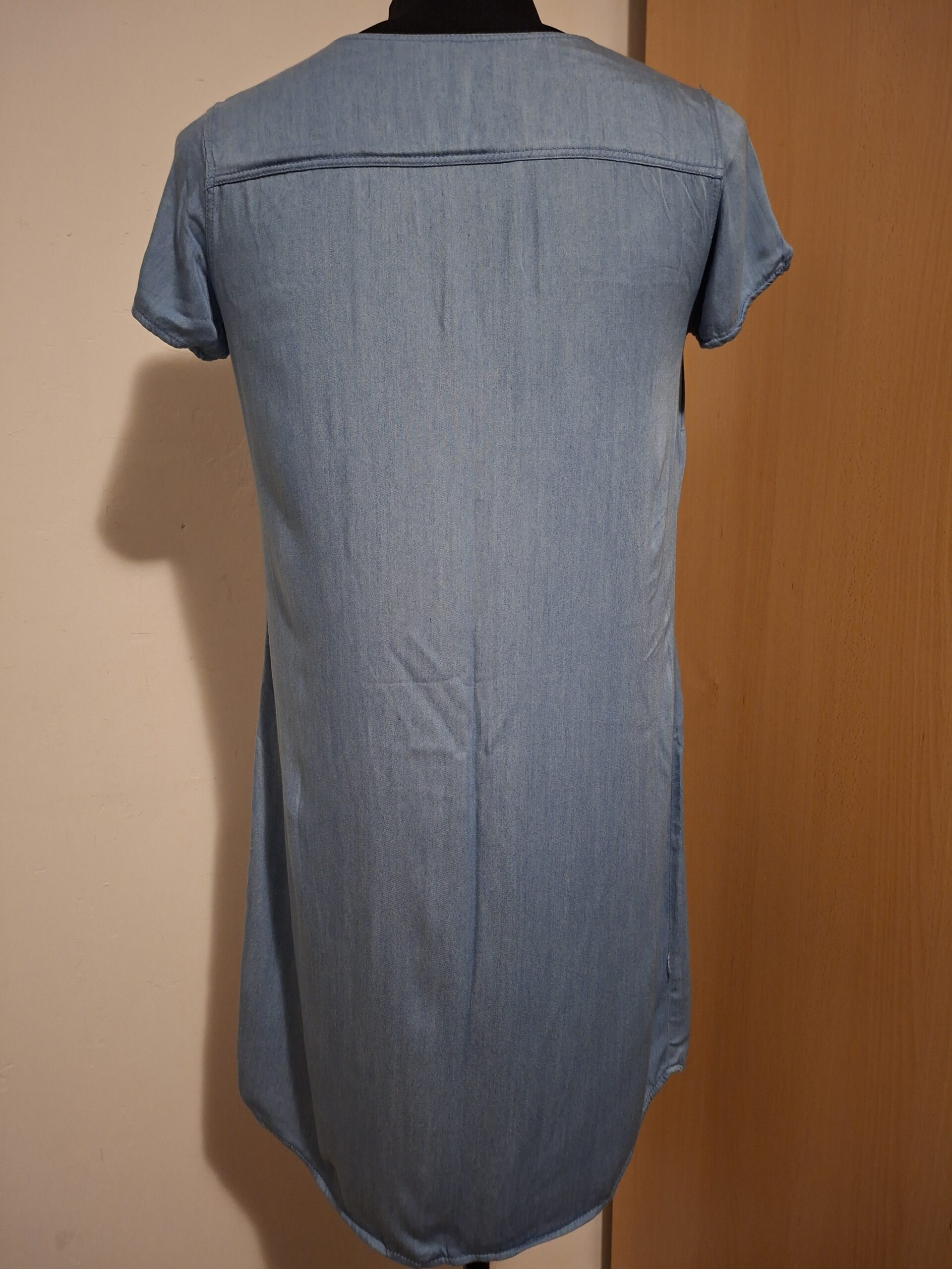 Lichtblauw Jurkje Comma Bloemen Borduursel Viscose Maat 36 - Afbeelding 4