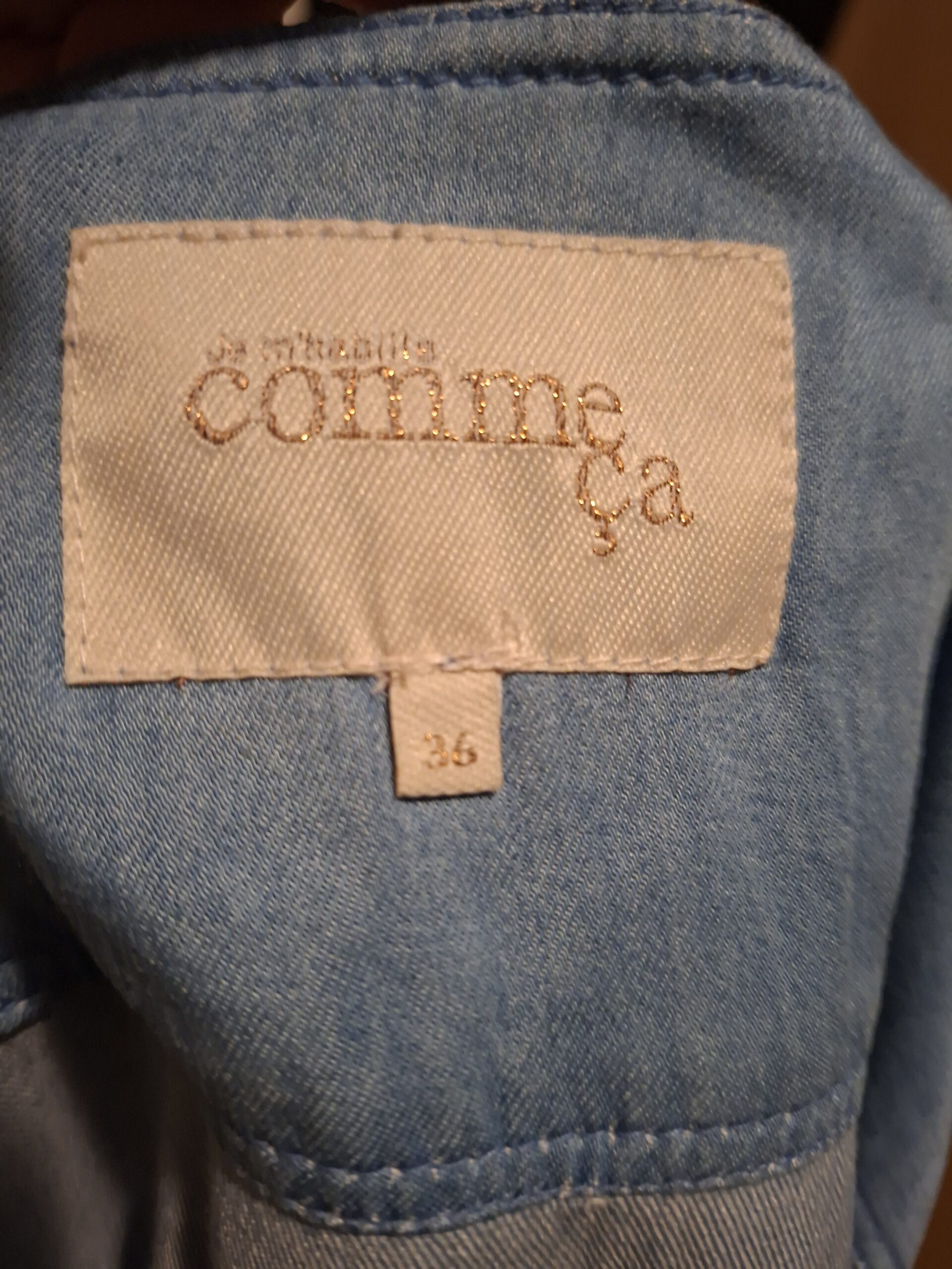 Lichtblauw Jurkje Comma Bloemen Borduursel Viscose Maat 36 - Afbeelding 5