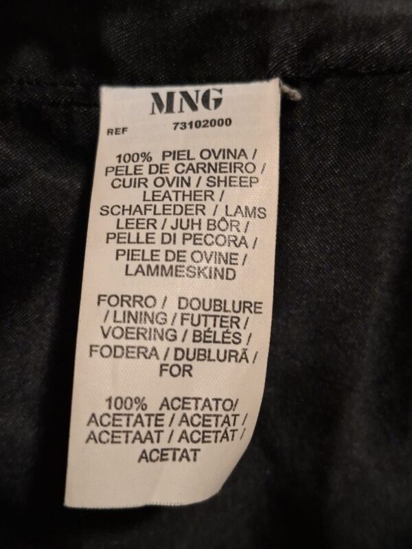 20251210_222226_001 Zwarte Leren Blazer MNG Genuine Leather Echt Schapenleer Maat 38