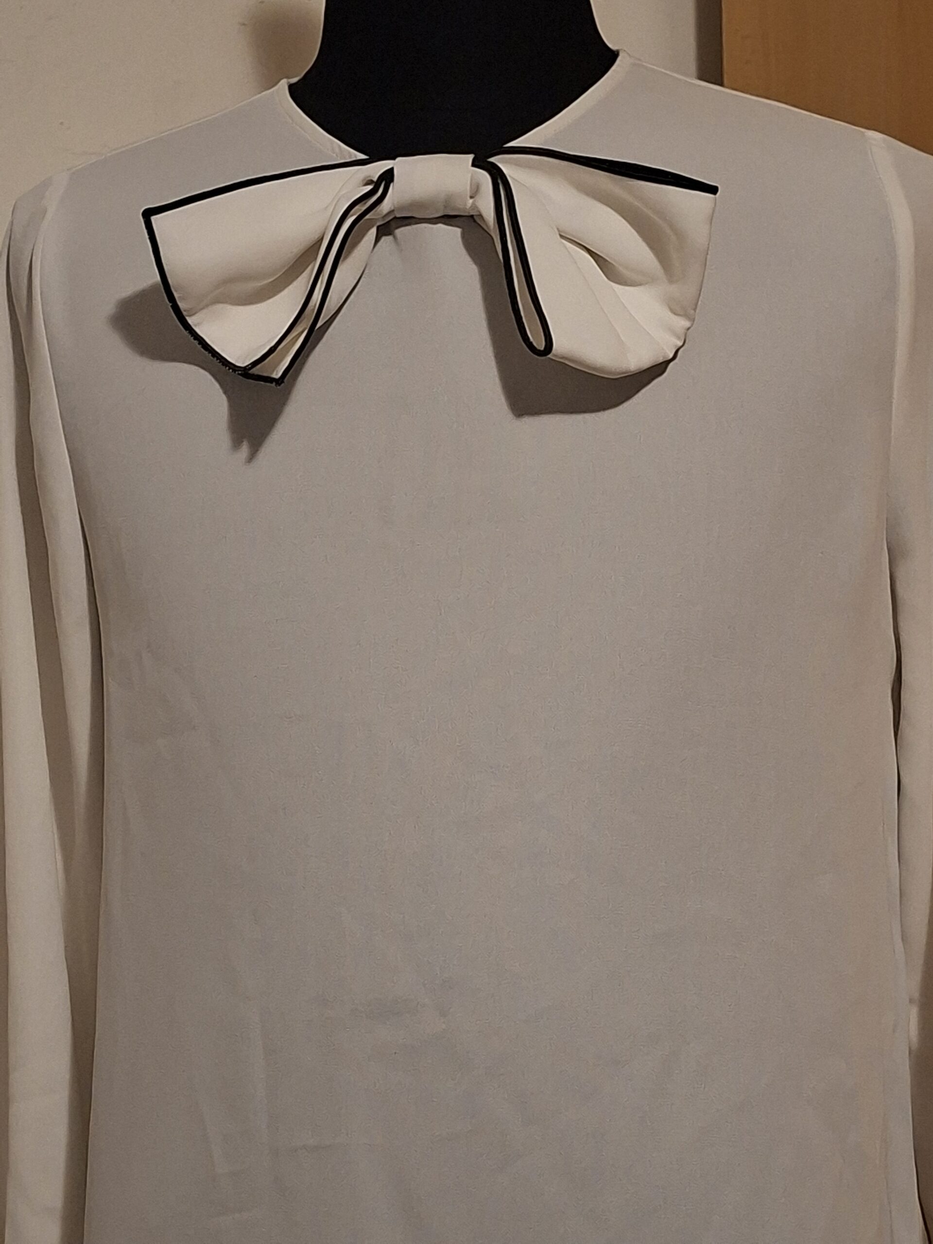 Crème Blouse Nara Camicie Strik Lange Mouwen Maat 44 - Afbeelding 3