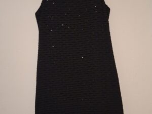 Zwarte Mini Jurk Esperance Paris Gestructureerd Mesh Maat 40