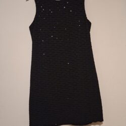 Zwarte Mini Jurk Esperance Paris Gestructureerd Mesh Maat 40