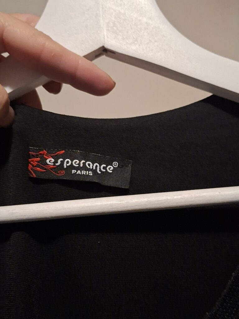 Zwarte Mini Jurk Esperance Paris Gestructureerd Mesh Maat 40