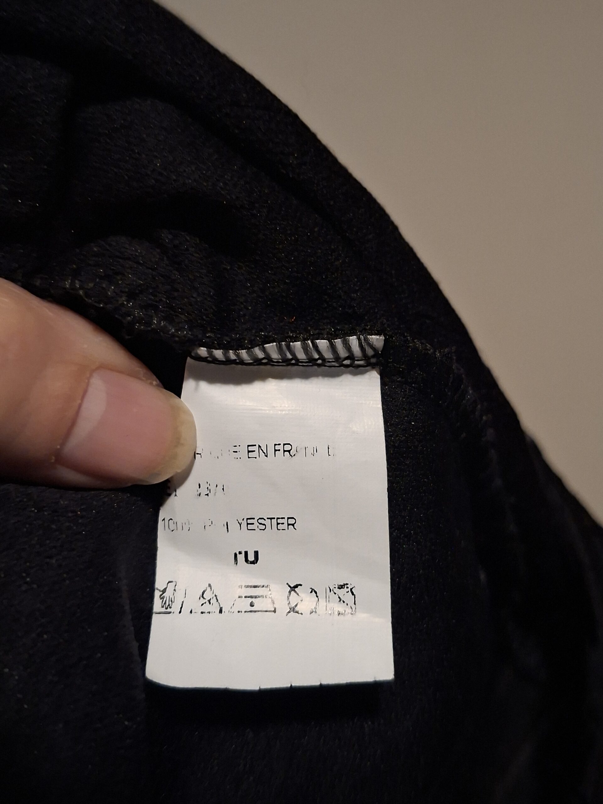 Zwarte Mini Jurk Esperance Paris Gestructureerd Mesh Maat 40 - Afbeelding 2