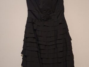 Zwarte Strapless Jurk H&M Gelaagde Rok Feestelijk Maat 36