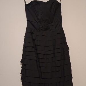 Zwarte Strapless Jurk H&M Gelaagde Rok Feestelijk Maat 36