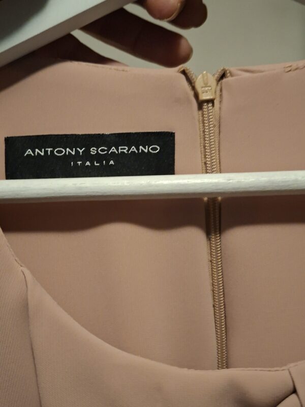 20251210_224810 Oudroze Jurk Antony Scarano Italia Ruches Elegant Maat 36