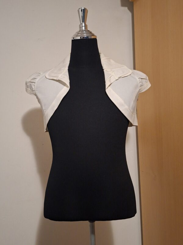 Wit Bolero Jasje met Kraag Elegant Katoen Maat M