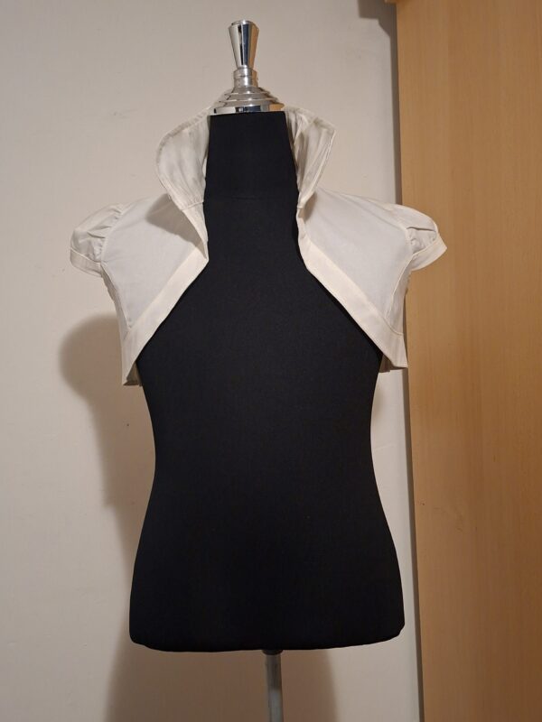 Wit Bolero Jasje met Kraag Elegant Katoen Maat M