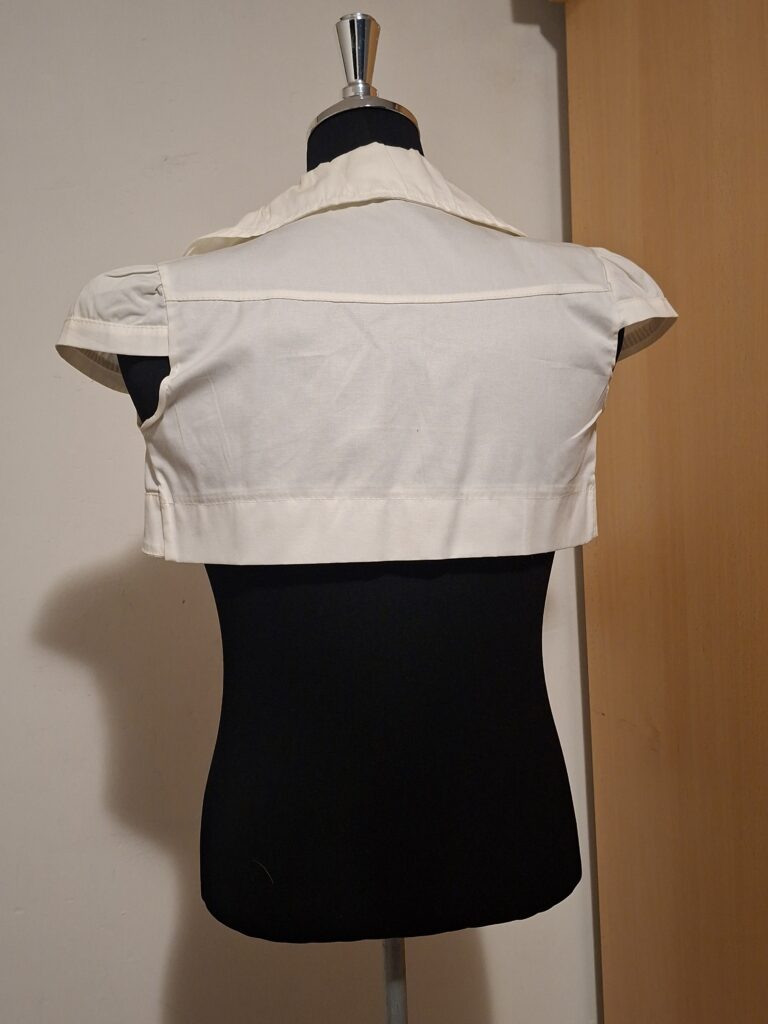 Wit Bolero Jasje met Kraag Elegant Katoen Maat M