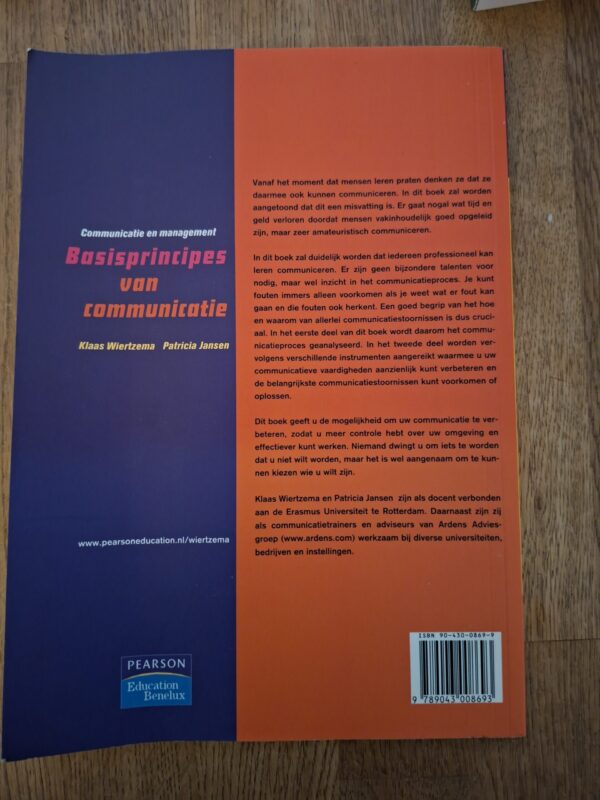 20251212_152800 Boek Basisprincipes van Communicatie Klaas Wiertzema Patricia Jansen