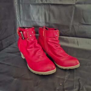 Enkellaarzen Rood Bonprix Gesp Detail Blokhak Maat 39