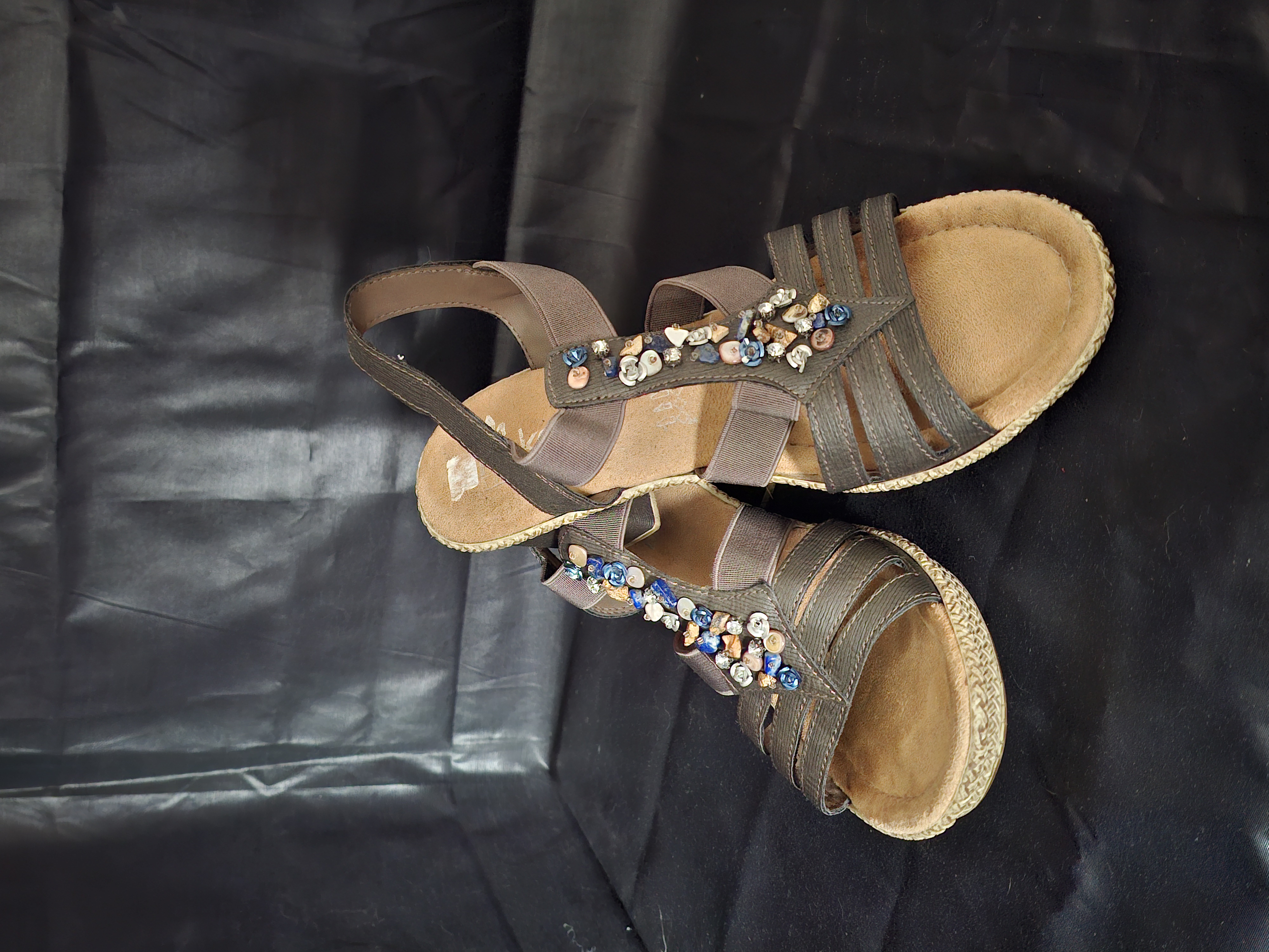 Sandalen Bruin Kralen Rieker Antistress Maat 39