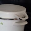 Vintage Stamppotpan Emaille BK Enamel Cookware Wit met Deksel