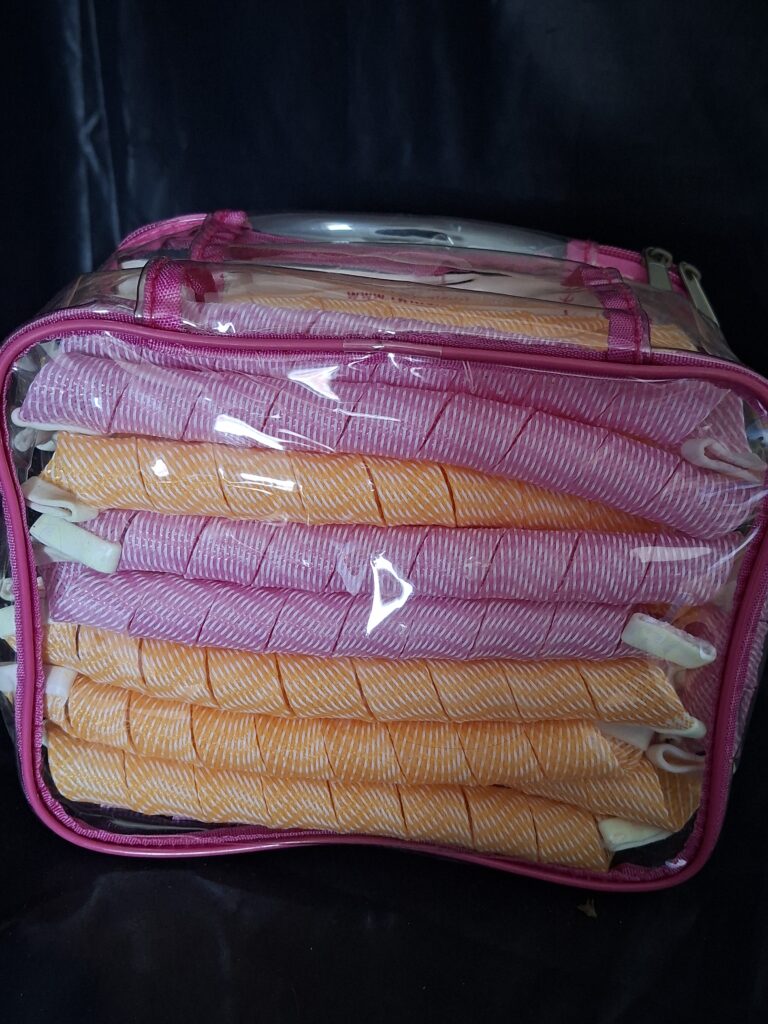 KunStyle Haarkrullers Set in Roze Tasje Nooit Gebruikt