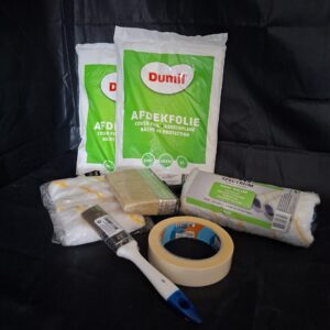 Schilderspakket Compleet met Afdekfolie Rollers Kwast en Tape