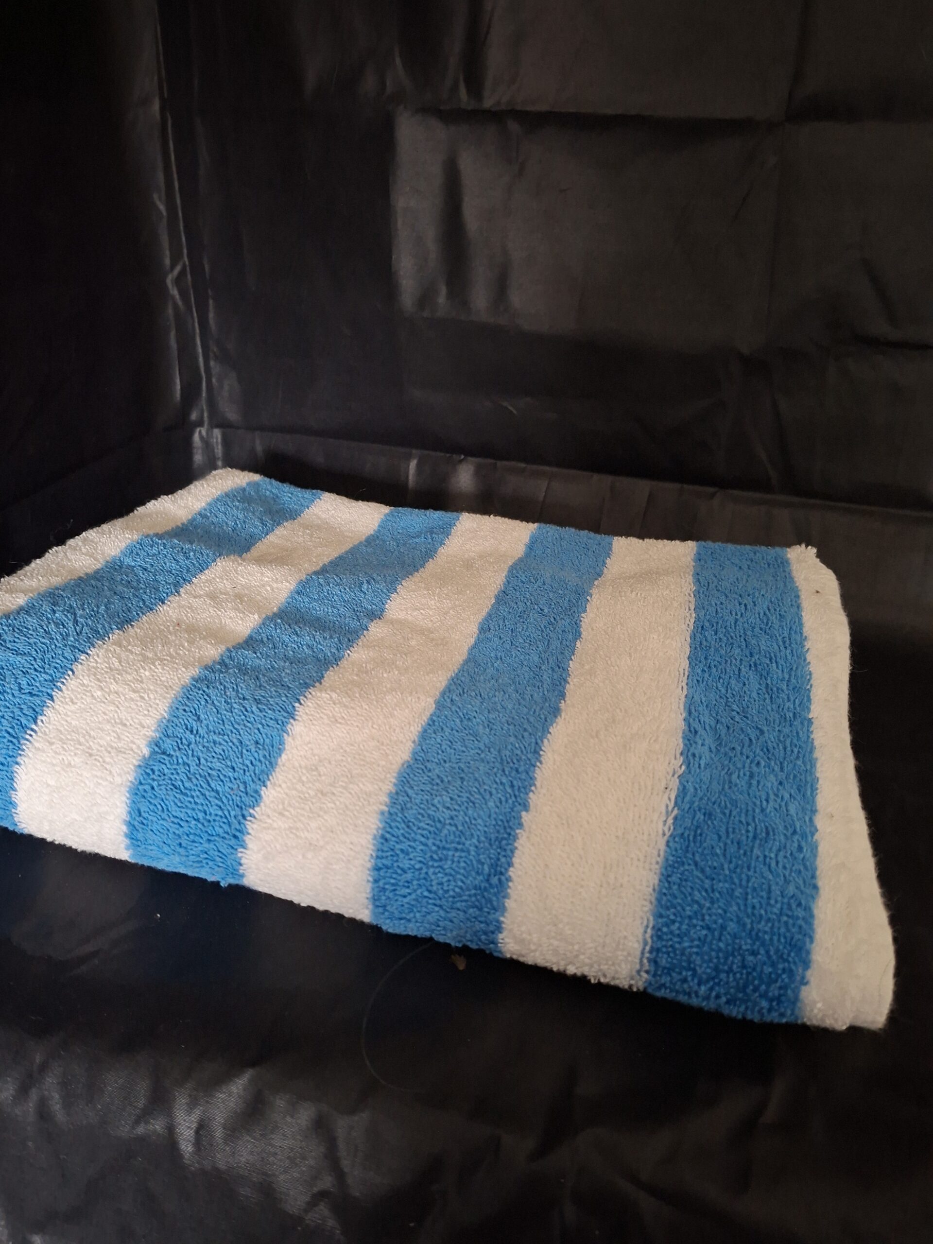 Strandlaken Blauw-Wit Gestreept voor Tuinstoel of Zonnen - Afbeelding 2