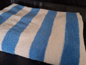 Strandlaken Blauw-Wit Gestreept voor Tuinstoel of Zonnen