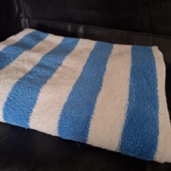 Strandlaken Blauw-Wit Gestreept voor Tuinstoel of Zonnen